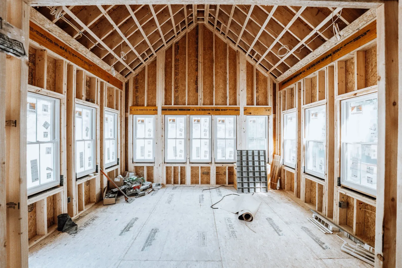 Swipe to see the transformation 👀

What started as a framed shell is already beginning to take shape with spray foam insulation, mechanicals, and the details that bring the space one step closer to becoming part of a home. The vaulted ceiling, natur
