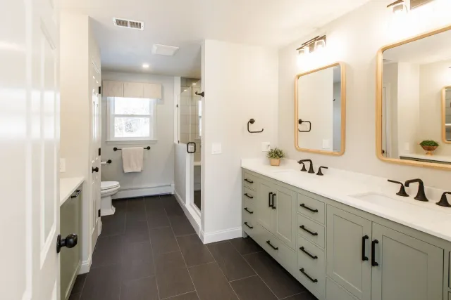 bathroom remodel Hopkinton MA, family bathroom renovation MetroWest, custom bathroom cabinetry Massa