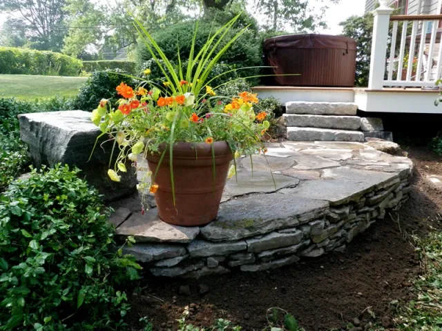 Fieldstone patio