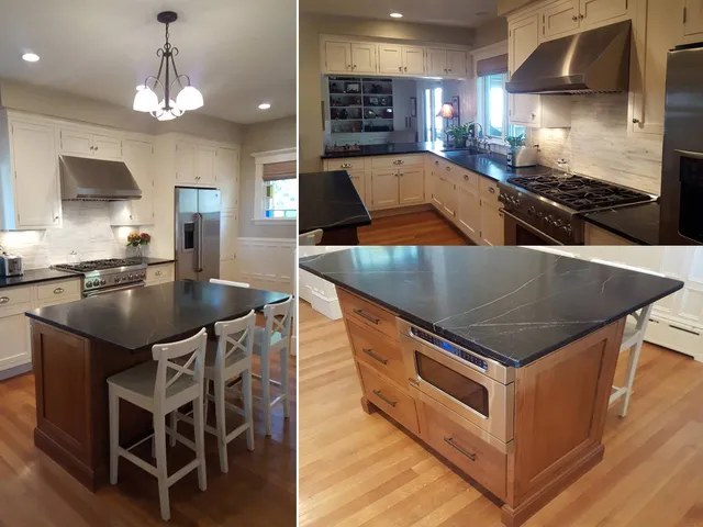 Kitchen remodel - soapstone counters and cherry island