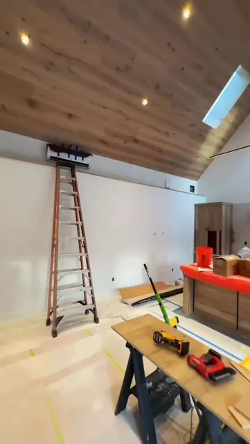 Check out this staircase — our white oak treads and risers tie right into matching white oak wall paneling for a clean, seamless look. We’ve built in a recessed LED light channel that will wash the white oak-clad walls with a soft glow, making the details pop.

By letting the treads and risers extend just past the cladding, we get a subtle shadow line that adds depth and dimension. It’s all about the small details and thoughtful design moves that make a big difference in the finished space. Only the best for our clients!

Carpentry - @ward_construction_cape_cod 
Stair stock and flooring- @macdavisflooring 

#architecture #echelonbuilders #luxury #customcabinetry #designbuild #modernstaircase #whiteoak #interiordesign #customhomes #highendhomes #stairdesign #luxuryinteriors