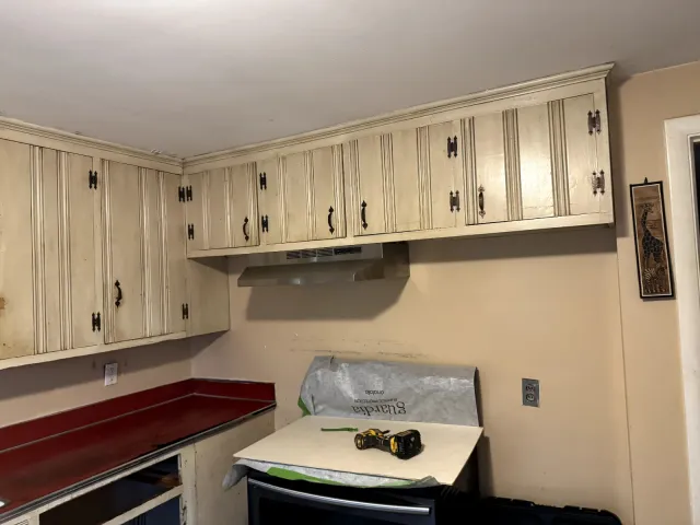 Before outdated kitchen cabinets in Revere MA