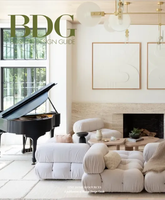 Honored to be featured on the cover of Boston Design Guide Magazine’s 30th Anniversary issue. Congratulations @bostondesignguide , what a milestone!  Photograph: @emilyobrienphoto_design 
Architect: @mcalpinehouse 
Interior Design: @changoandco 
#LuxuryLiving #WarmInteriors #RefinedSpaces #TimelessDesign #HomeAtmosphere