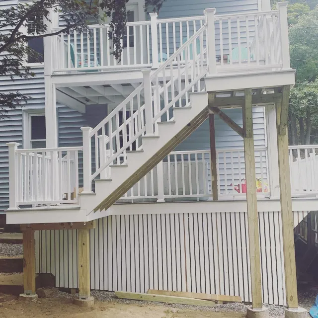Another happy customer.. Double deck with connecting exterior stairs.  #Malden
