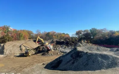 Excavators at Stoneham High School