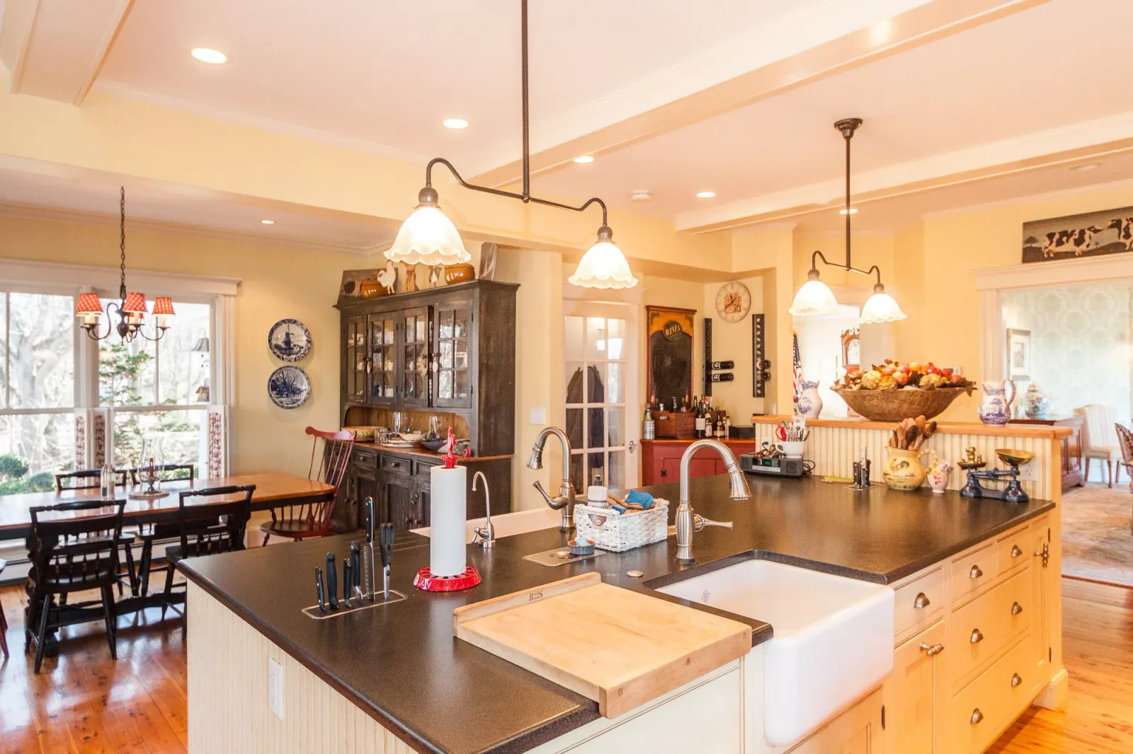 Giant island added to renovated kitchen