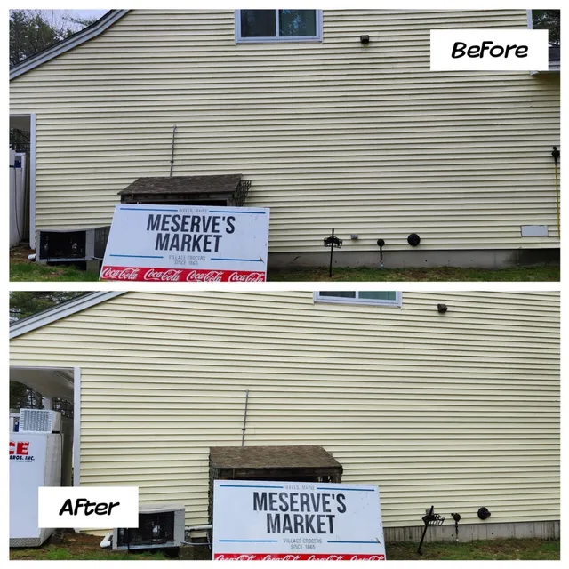 Commercial property before and after cleaning