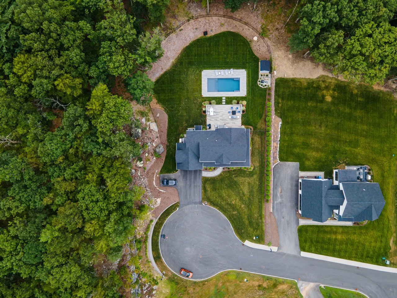 Lincoln, RI inground pool view