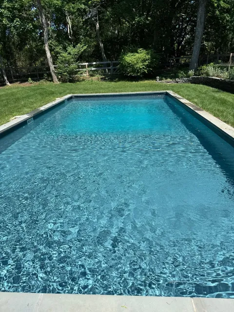 The same pool with clear blue water