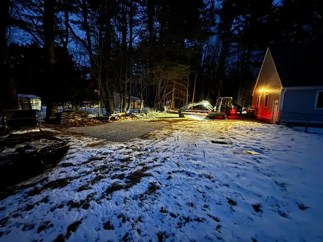 Drainage excavation and soil correction in Hampton, NH