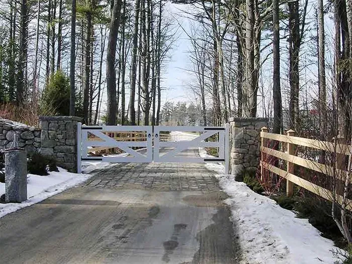 Closed White Gate — Barrington, NH — 125 Maintenance & Fence Inc