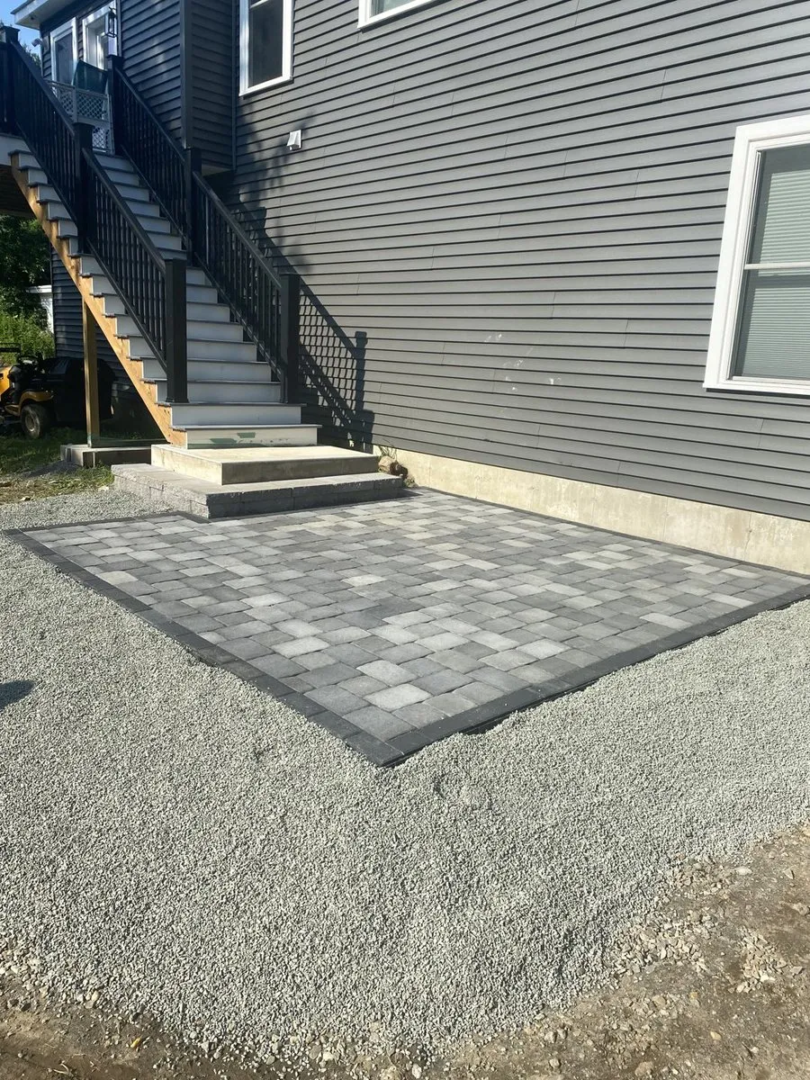 Paver patio installation by DNA Landscaping in Westborough, Massachusetts