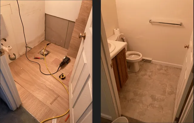Bathroom Floor and Wall