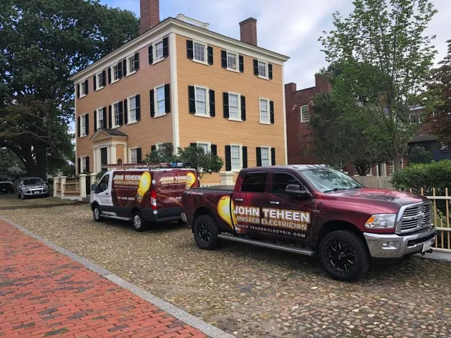 John Teheen trucks on the job at a historical property in Salem