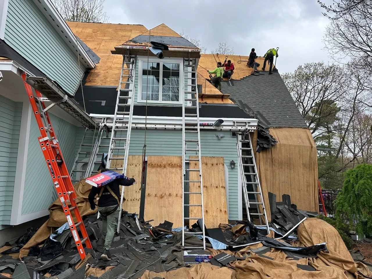 Removing old shingles