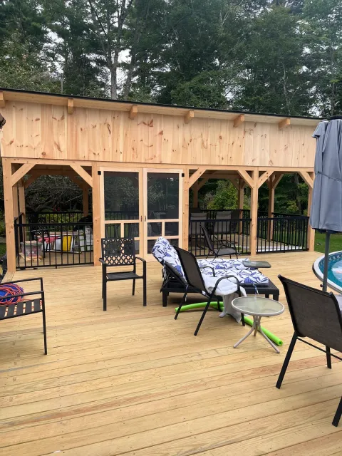 Deck Oasis with Cabana completed by Darrell Warren Builders