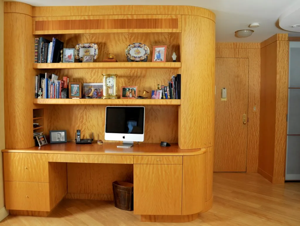 built-in contemporary home office desk