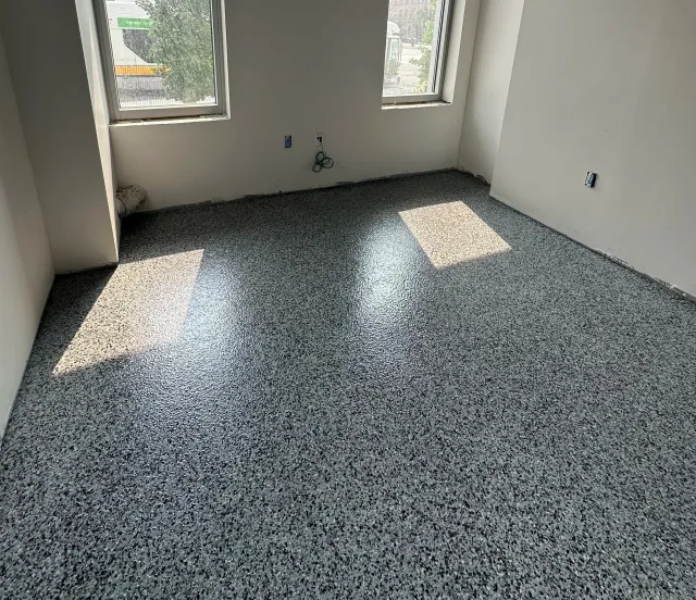 Full Flaked Floor - Midnight Flakes - Office