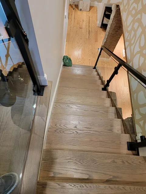 Hardwood plank floors in kitchen in Ashland, MA