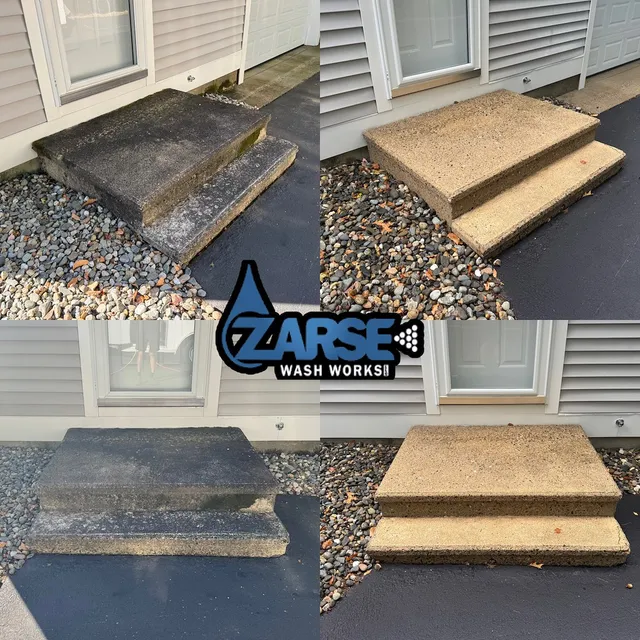 Concrete Cleaning Brings a Stained Wolfeboro, NH Entryway Back to Life