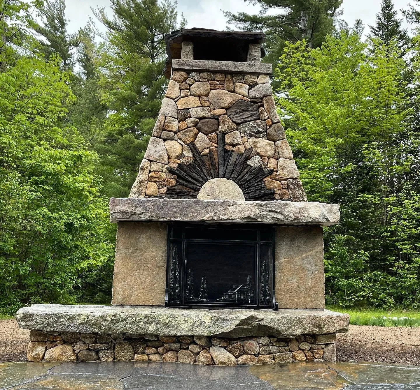 Stone Fireplace