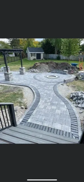 Paver installation project in Massachusetts