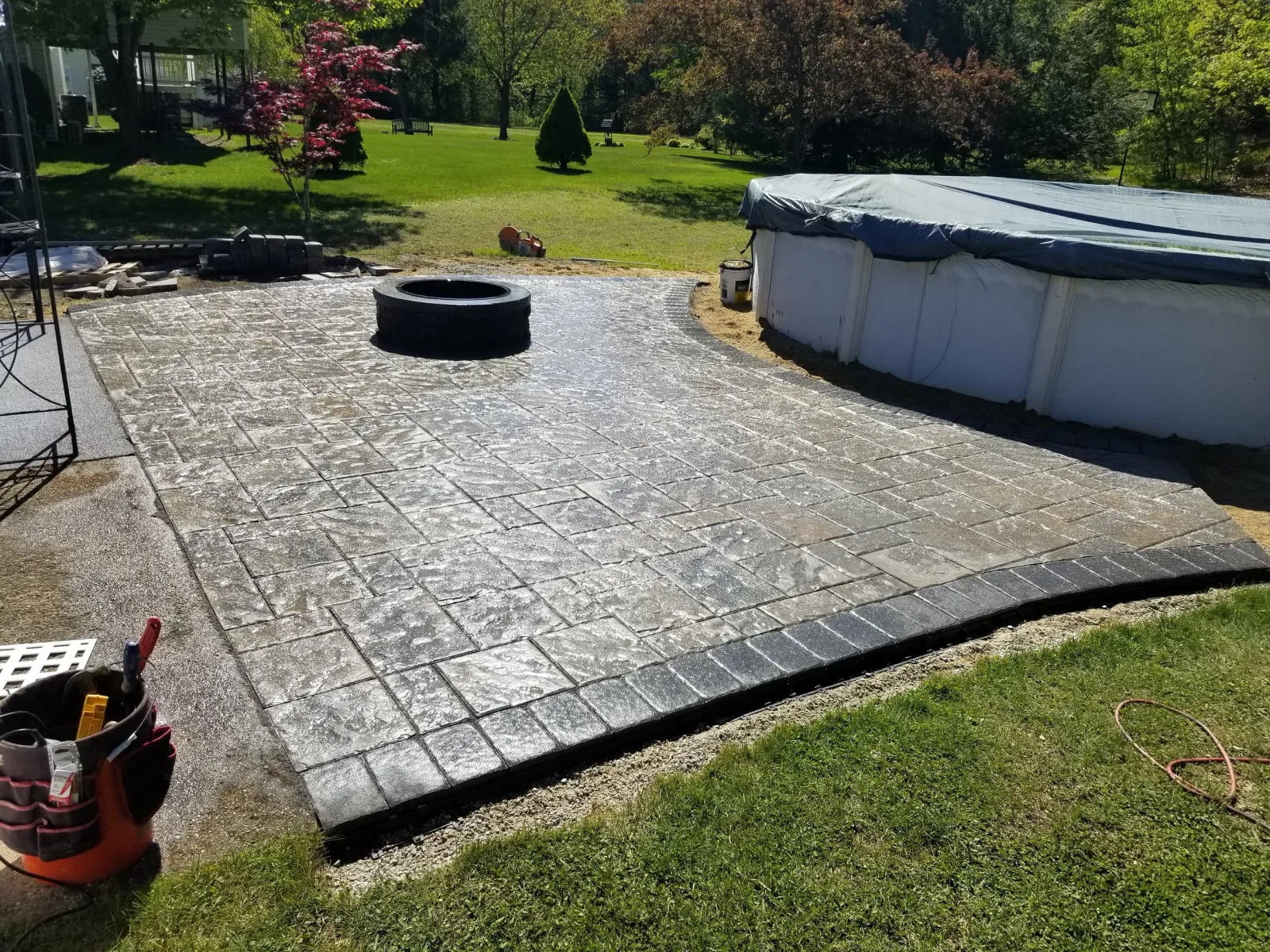 Pool Patio with Firepit | Billerica
