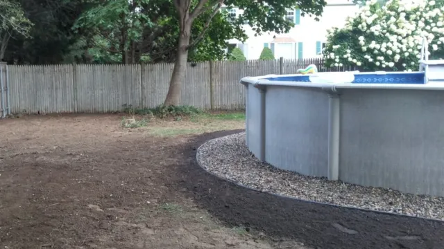 above ground pool installation, above ground liver replacement, above ground pool landscaping