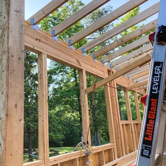Roof structure going up — Reno Art Construction project