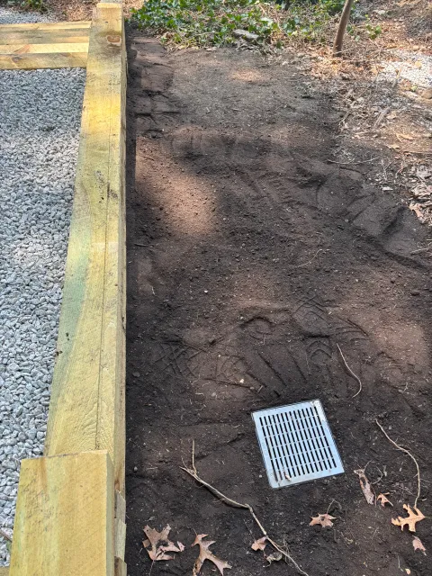 Yard drainage solution project