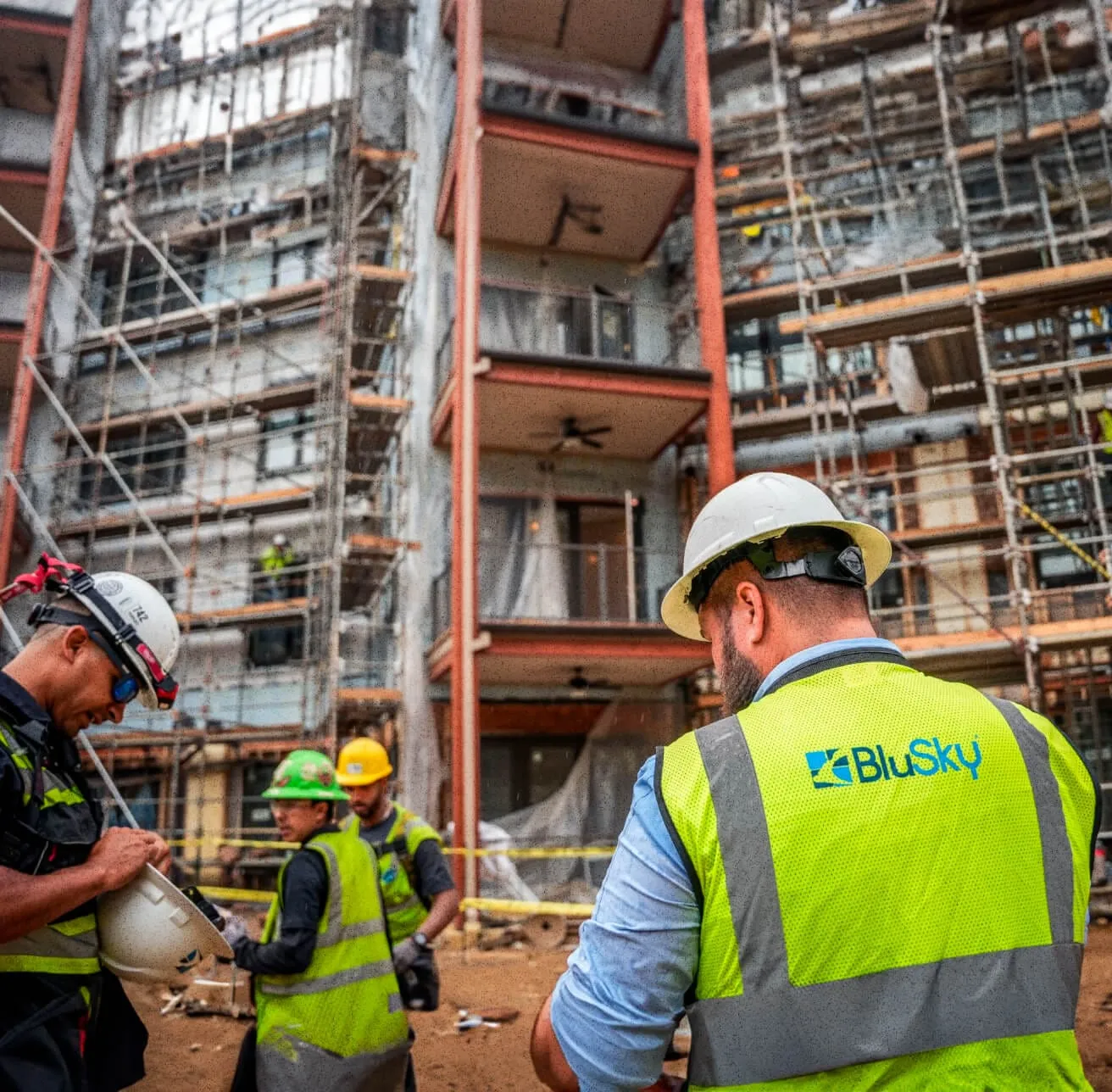 BluSky contractors on restoration job site