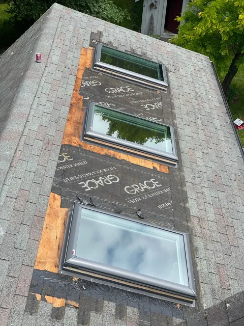 Newly installed skylight