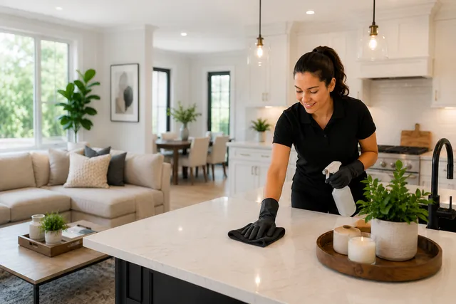 Professionally cleaned kitchen