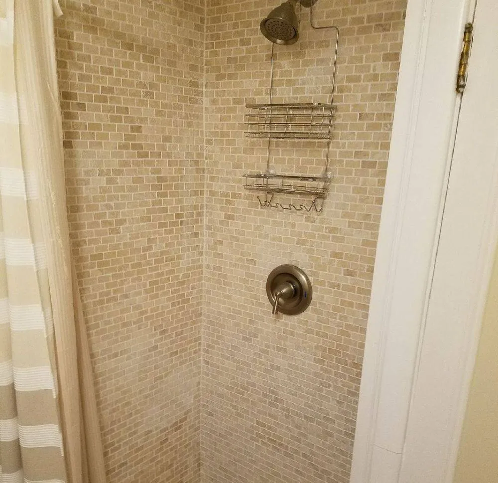 Tiled shower stall