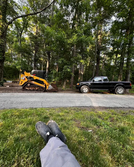 Scenes from a busy week so far @caterpillarinc #landscaping #lawninstall #mulch