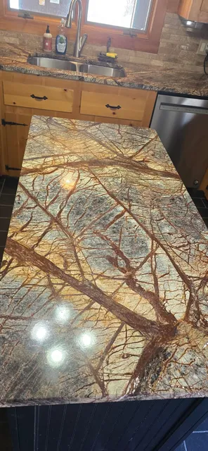 A stunning natural stone countertop