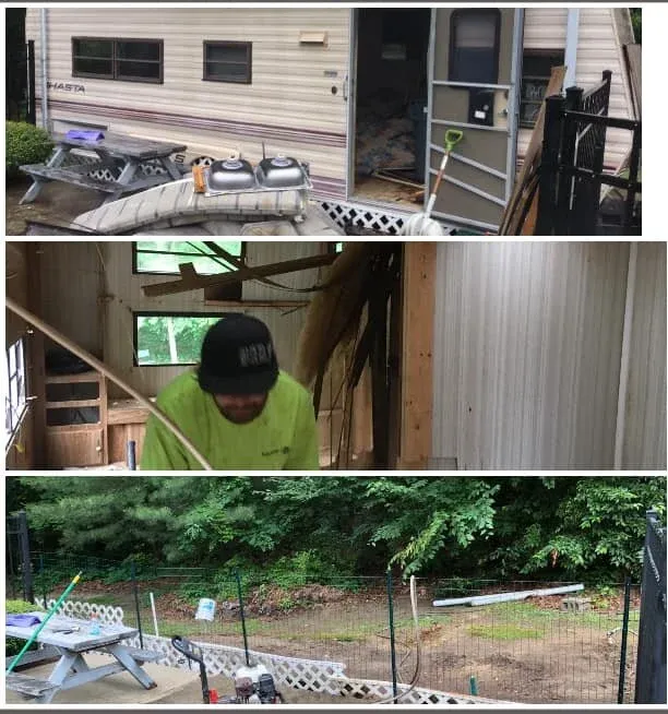 Camper - dismantling and removing