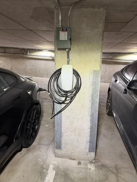 Tesla Wall Connector installation in Rhode Island