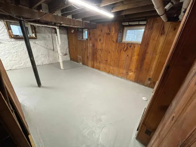 basement repair masonry project