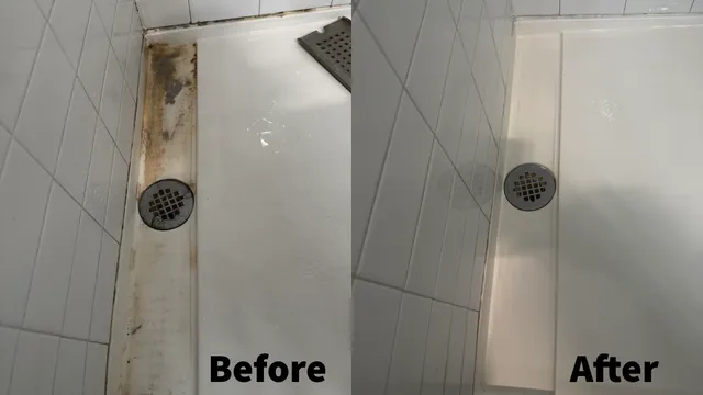 Shower before and after deep cleaning