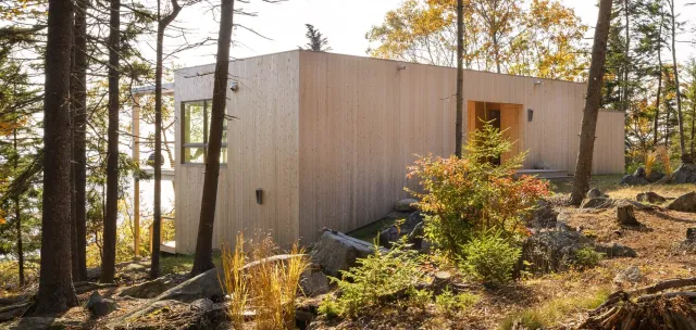 Juniper Design Build's Woods and Water house construction project exterior